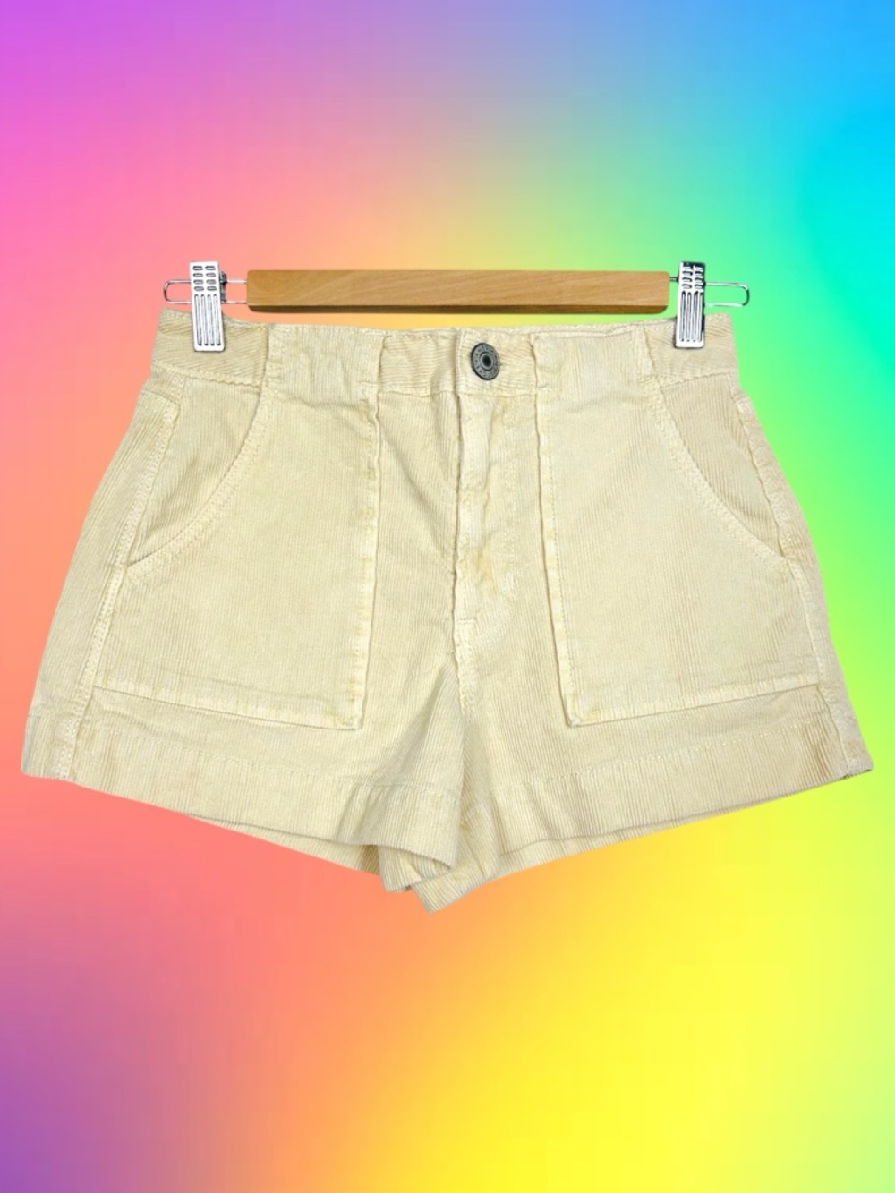 American Eagle Outfitters Y2K Super Stretch High Rise Corduroy Micro Mini Shorts